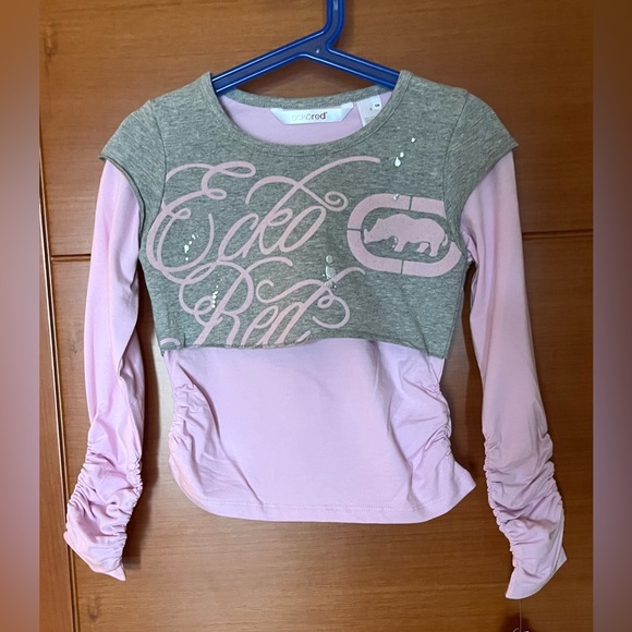 Ecko Red Girls Pink Long Sleeve Top Size 5 - Picture 2 of 4